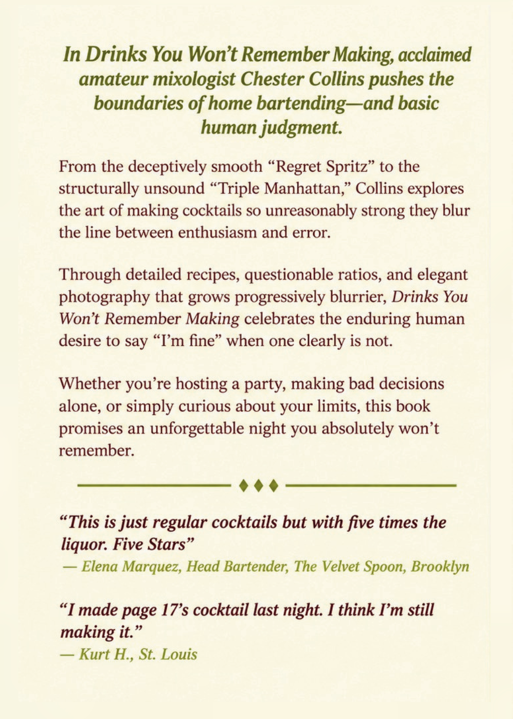 Drinks You Won't Remember Making