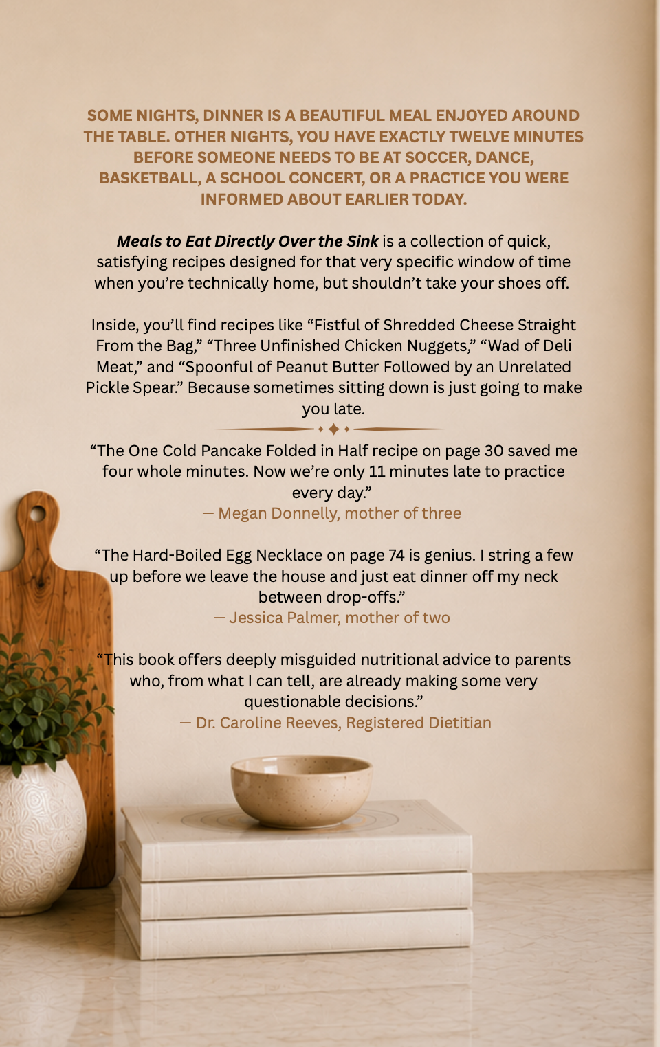 Meals to Eat Directly Over the Sink - Daily Planner