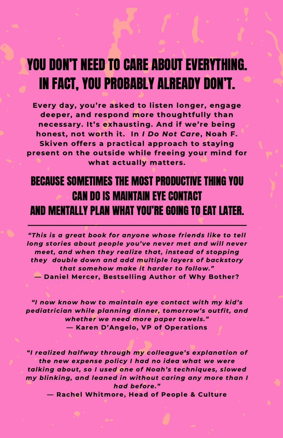 I Do Not Care - Daily Planner
