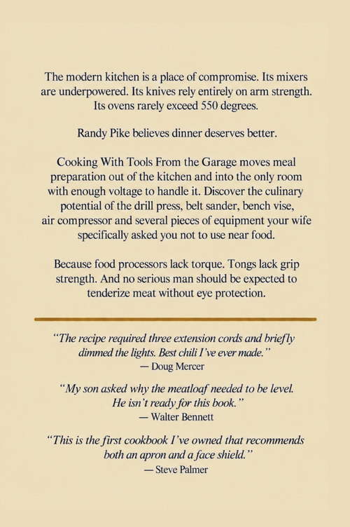 Cooking With Tools From The Garage