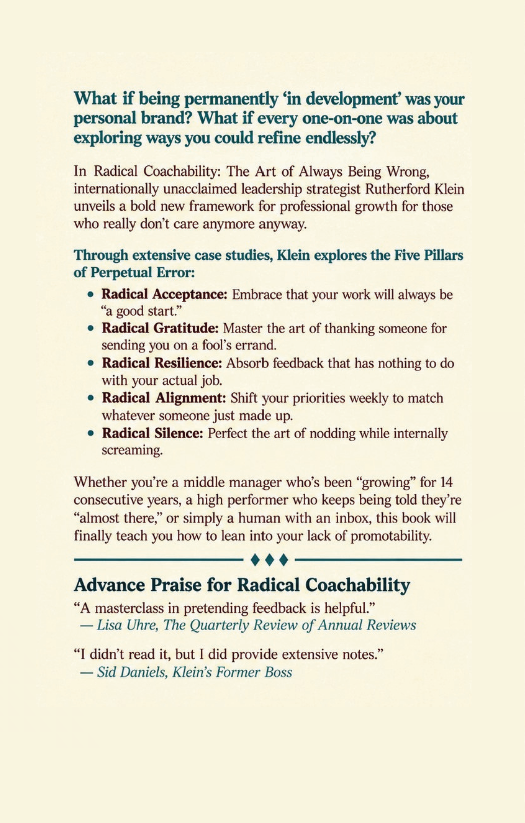 Radical Coachability