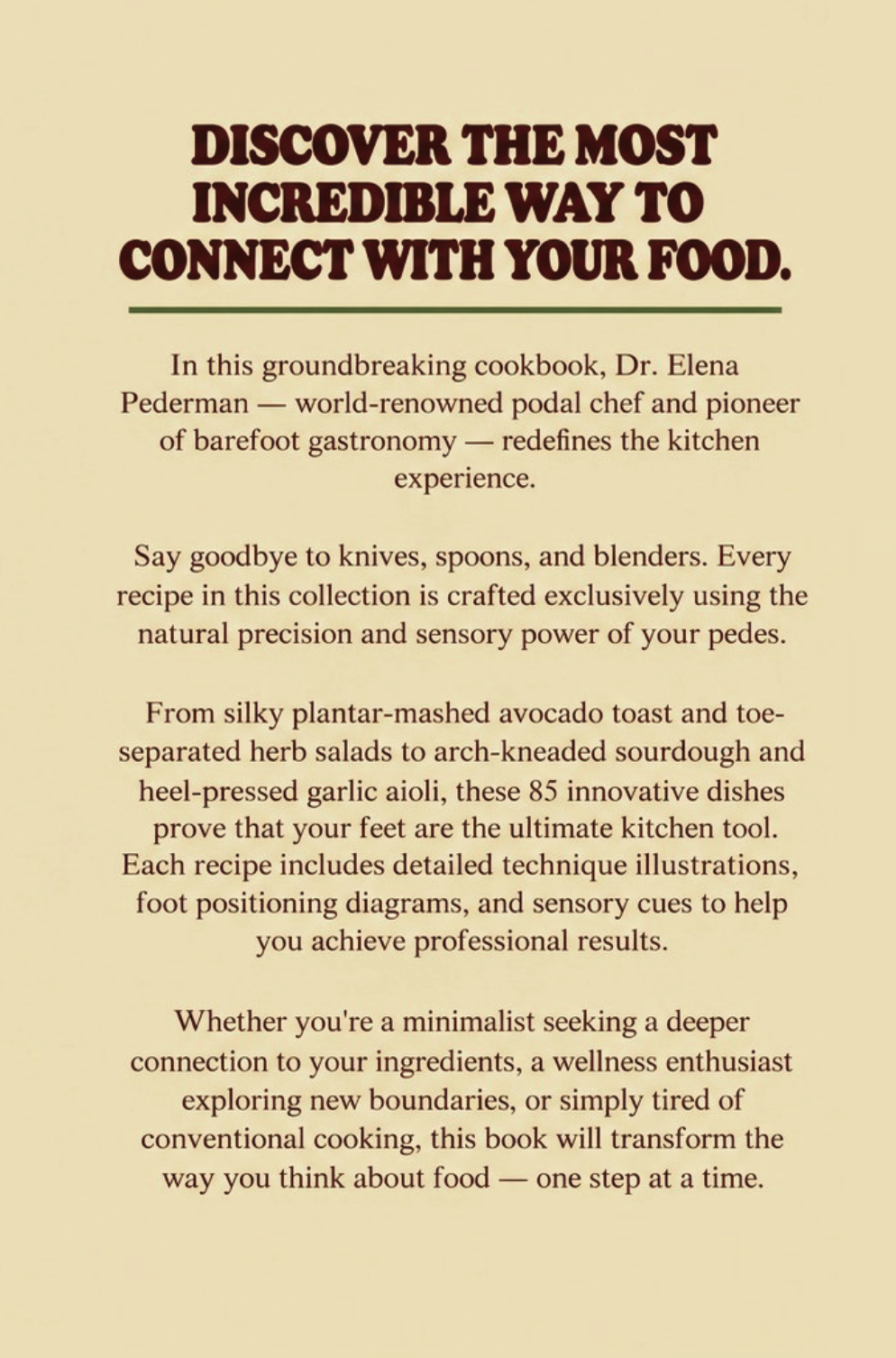 Cooking With Your Feet